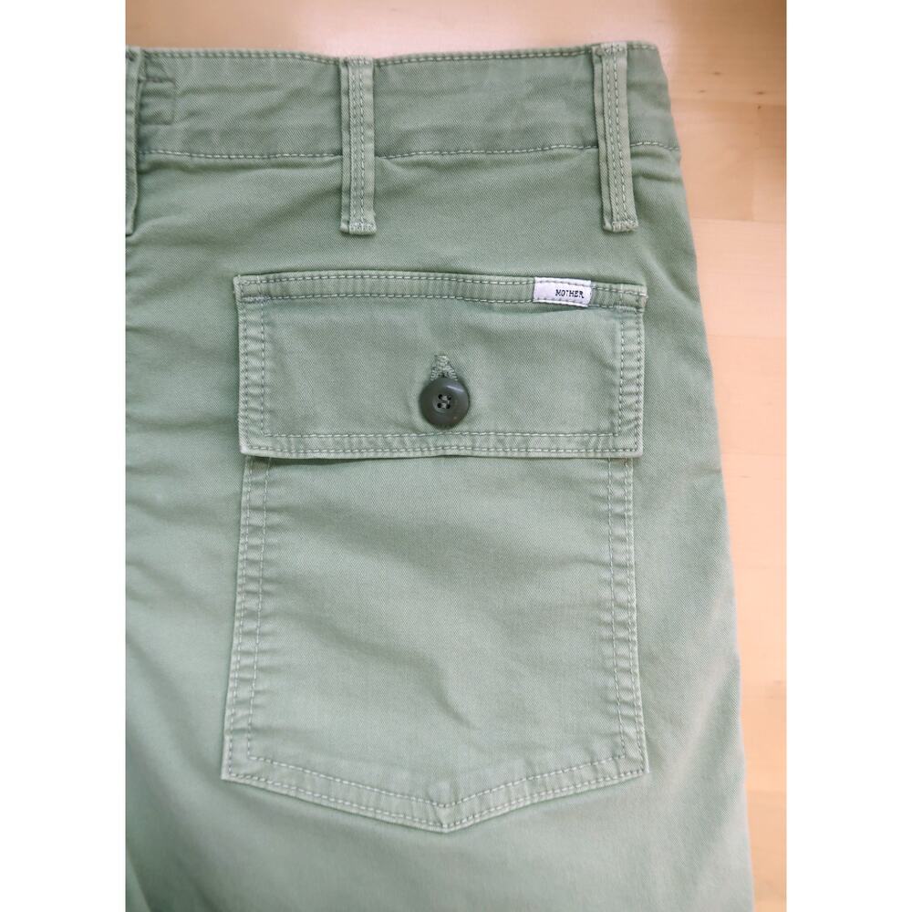 MOTHER DENIM Patch Pocket Private Jean Twill Cargo Pant Army Green FWRD 27 $276 - Picture 5 of 9